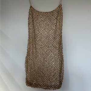 Oh Polly Embellished Pearl Dress Beaded Size 6